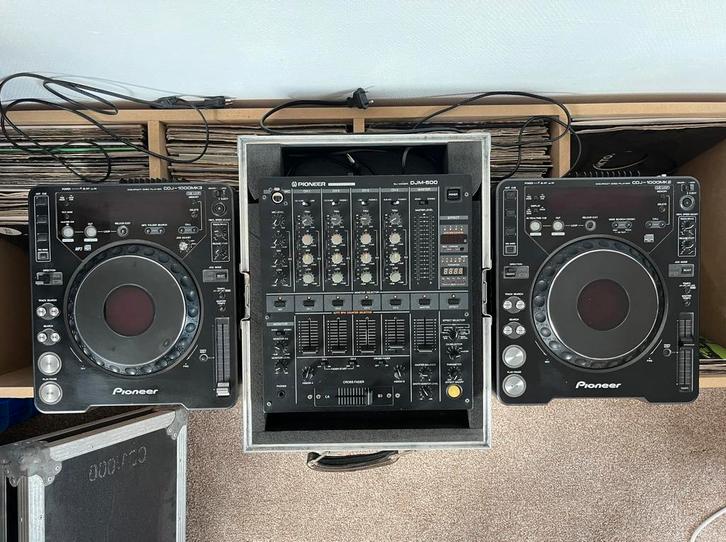 DJ set Pioneer DJM500 CDJ1000mk3 CDJ1000mk2 (+ Flightcase), Muziek en Instrumenten, Dj-sets en Draaitafels, Gebruikt, Pioneer