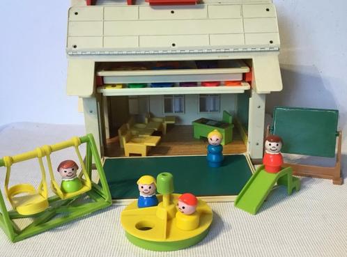 fisher price, vintage school uit 1971, Kinderen en Baby's, Speelgoed | Fisher-Price, Gebruikt, Speelset, Ophalen of Verzenden