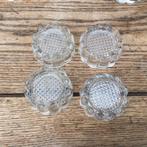 Franse antieke glazen onderzetters, Ophalen of Verzenden