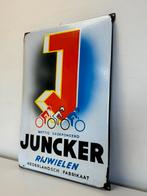 Panneau publicitaire en émail JUNCKER, Enlèvement ou Envoi, Utilisé, Panneau publicitaire