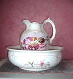 Porseleinen waskom met kruik (gesigneerd), Ophalen of Verzenden