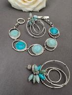 Bracelet et boucles d’oreilles avec pierre, Handtassen en Accessoires, Overige Accessoires, Ophalen of Verzenden, Zo goed als nieuw