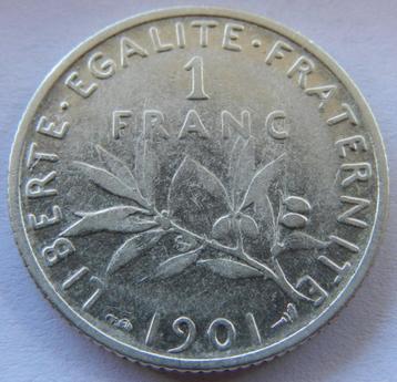 Pièce de 1 franc 1911 semeuse  en argent 5g