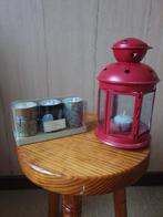 3 geurkaarsen en een lantaarn voor theelicht, Ophalen