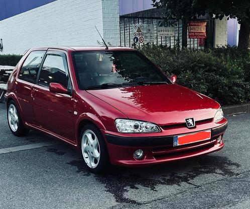 106 Gti 1.6 16V 2000s Rally setup, Auto's, Peugeot, Bedrijf, Benzine, Euro 2, Coupé, 3 deurs, Handgeschakeld, Rood, Zwart, Leder en Alcantara