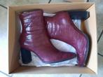 Bottines femmes bordeaux cuir, Enlèvement ou Envoi, Neuf