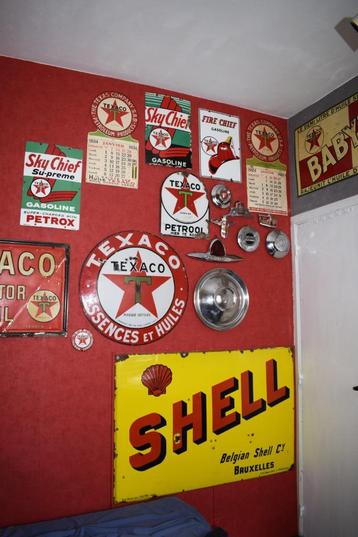 Vintage garage deco USA oldtimer shell texaco beschikbaar voor biedingen