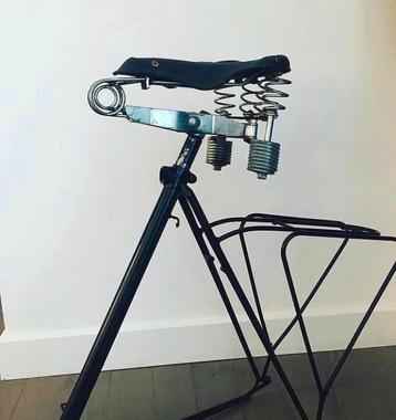 Lederen lepper zadel voor retrofiets, Enlèvement, Selle