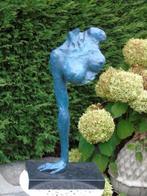 gesigneerde groene bronzen naakte vrouwelijke buste, NICK, Antiek en Kunst, Ophalen, Brons