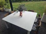 Table de jardin Fermob Craft blanche – 143 x 143 cm (8 perso, Jardin & Terrasse, Enlèvement, Utilisé, Carré, Métal