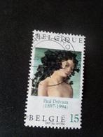 Belgique timbre Paul delvaux oblitere, Met stempel, Verzenden, Gestempeld, Gestempeld