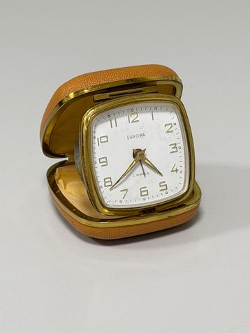 Vintage antiek 1960 Europa 2Jewels reiswekker klok klap-etui beschikbaar voor biedingen