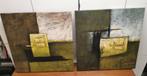 2 abstracte kunstwerken gesigneerd, Antiek en Kunst, Ophalen of Verzenden