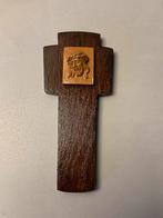 Vintage houten kruisbeeld Jezus Christus - kruis, Antiek en Kunst, Antiek | Religieuze voorwerpen, Ophalen of Verzenden
