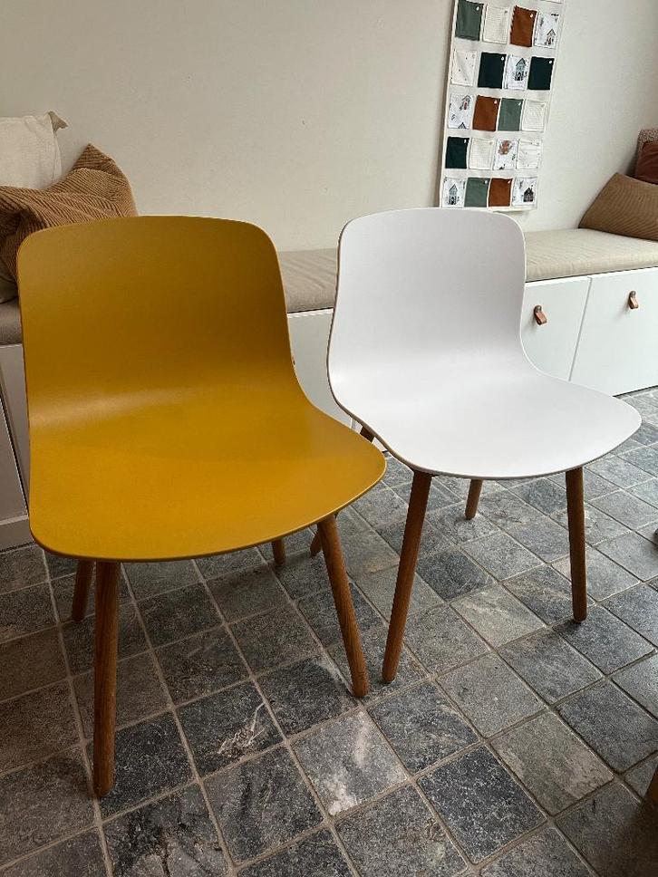 Set van 3 witte Hay stoelen, Huis en Inrichting, Stoelen, Wit, Ophalen