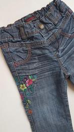 CATIMINI - Pantalon jeans bleu + fleurs - T.12 mois/74 cm, Enfants & Bébés, Vêtements de bébé | Taille 74, Fille, Utilisé, Enlèvement ou Envoi