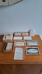 Veel reclamelabels voor apotheken, Ophalen