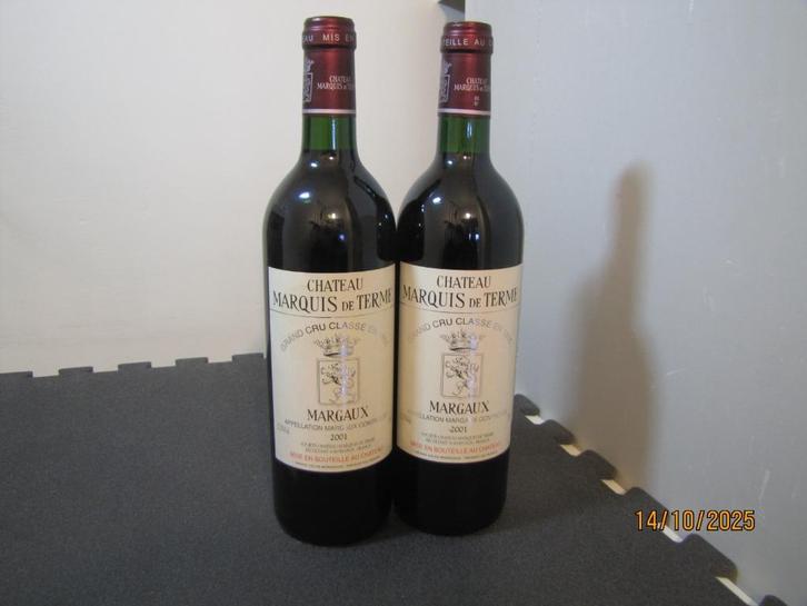 WIJN van Château Marquis de Terme 2001. Grand Cru Classé, Verzamelen, Wijnen, Nieuw, Frankrijk, Vol, Ophalen