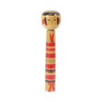 Grote Kokeshi Pop XL Massief Hout Japan Showa Periode 37cm, Ophalen of Verzenden