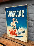 Panneau d'affichage ancien LODALINE, Enlèvement ou Envoi, Utilisé, Panneau publicitaire