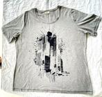 T-shirt gris T52  motif noir, Ophalen of Verzenden, Zo goed als nieuw, Maat 46/48 (XL) of groter, Zwart