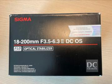 Sigma lens 18-200mm F3.5-6.3 DC OS