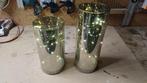 2 deco glazen cilinders spiegeleffect met led verlichting, Overige materialen, Gebruikt, Overige kleuren, Ophalen of Verzenden