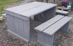 4 pers. tuinset van steigerhout, zwaar en goede kwaliteit, Tuin en Terras, Tuinsets en Loungesets, Ophalen, 4 zitplaatsen, Eettafel