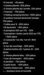 Materiel de peche ou camping. !! A faire offre pour lot !!, Caravanes & Camping, Accessoires de camping, Enlèvement, Neuf