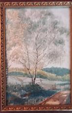 Aquarel Winterlandschap van de Gaume door J. Televal, Antiek en Kunst, Ophalen of Verzenden