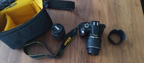 nikon D3200 met AF-S DX 18/55 én AF-S DX 55/200  lens, TV, Hi-fi & Vidéo, Appareils photo numériques, Comme neuf, Reflex miroir