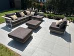Luxe Lounge Merk:Life 2x 3zit, 2x poef en 1zit, Tuin en Terras, Ophalen, Gebruikt, Aluminium