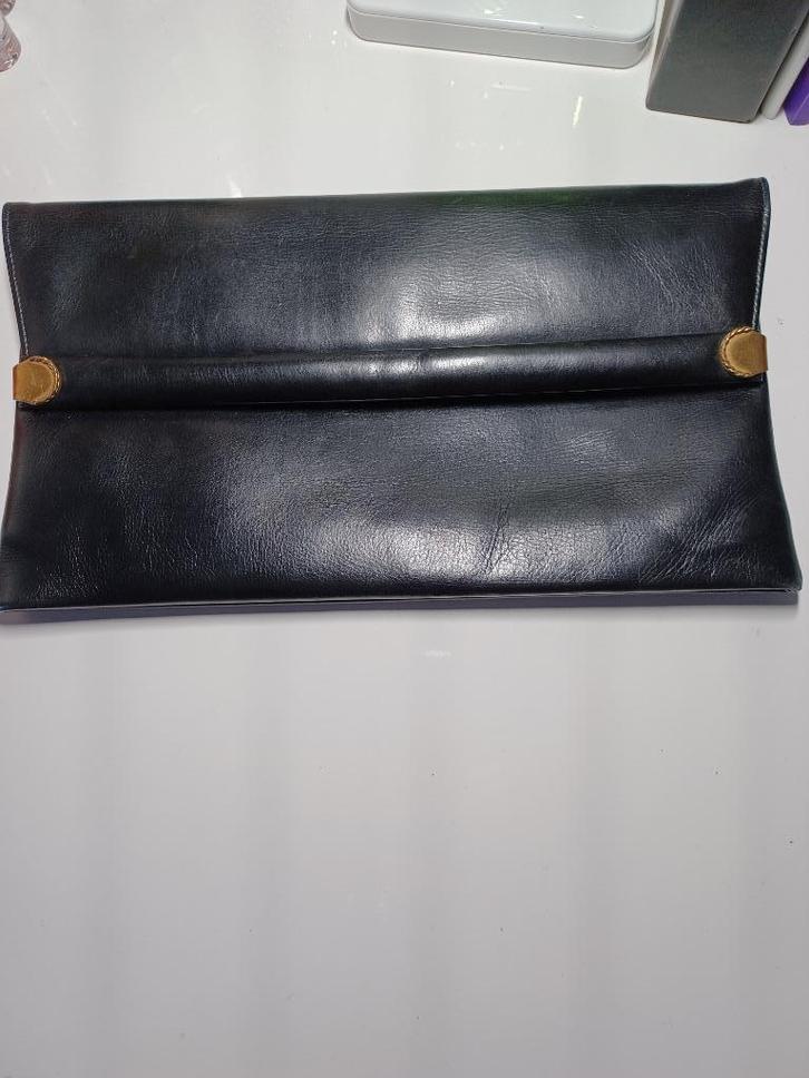 DELVAUX Vintage zwarte buideltas met logo, Handtassen en Accessoires, Tassen | Damestassen, Zwart, Verzenden