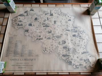 Carte ancienne "Visitez la Belgique" – The Texas Company  beschikbaar voor biedingen