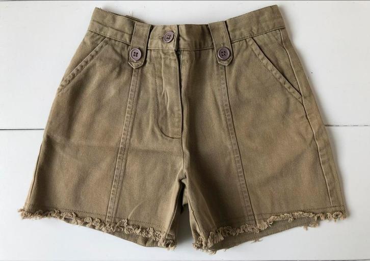 kaki short meisjes Essentiel Girls 116, Kinderen en Baby's, Kinderkleding | Maat 116, Gebruikt, Meisje, Broek, Ophalen of Verzenden