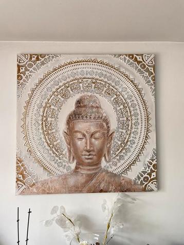 Boeddha schilderij 100x100cm - nieuw beschikbaar voor biedingen