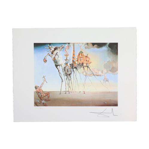 Offset Litho Naar Salvator Dali De Bekoring van St-Antonius, Antiek en Kunst, Kunst | Litho's en Zeefdrukken, Ophalen of Verzenden