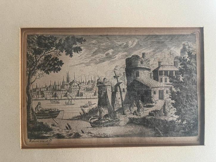 17e eeuwse ets van Richard Adam (1654-1693), Antiek en Kunst, Kunst | Etsen en Gravures, Verzenden