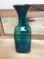 Vase robuste de 39,5 cm, très bon état !, Enlèvement ou Envoi, Vert, Verre