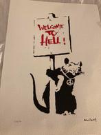 Banksy lithographie”Bienvenu(e) en enfer”limité +certificat, Antiquités & Art