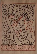 Keith Haring (na): tekening met premium frame, Antiek en Kunst, Kunst | Designobjecten