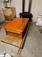 Mooie houten salontafel met schuiven, Ophalen, 50 tot 100 cm, 50 tot 100 cm, Zo goed als nieuw
