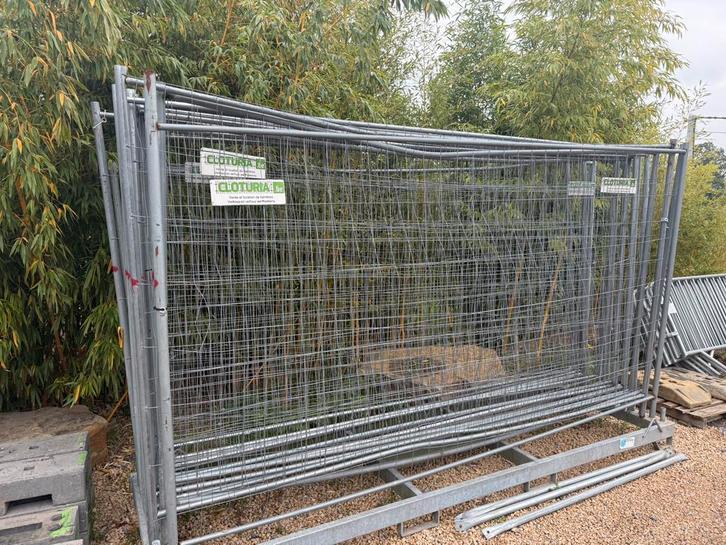 🚧 Barrière de chantier heras d’occasion🔥, Tuin en Terras, Tuinhekken en Hekwerk, Gebruikt, Gaashekwerk, IJzer, Ophalen