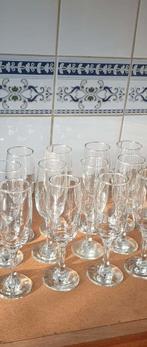 SET VAN 12 CHAMPAGNE/COCKTAIL IN GLAZEN, Ophalen of Verzenden, Zo goed als nieuw, Glas, Glas of Glazen