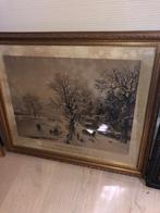 Antieke kader met winterlandschap, Ophalen