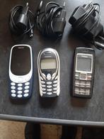 Nokia 3310 New, 1 Siemens et 1 Nokia en parfait états de fon, Telecommunicatie, Mobiele telefoons | Nokia, Ophalen, Gebruikt, Zwart