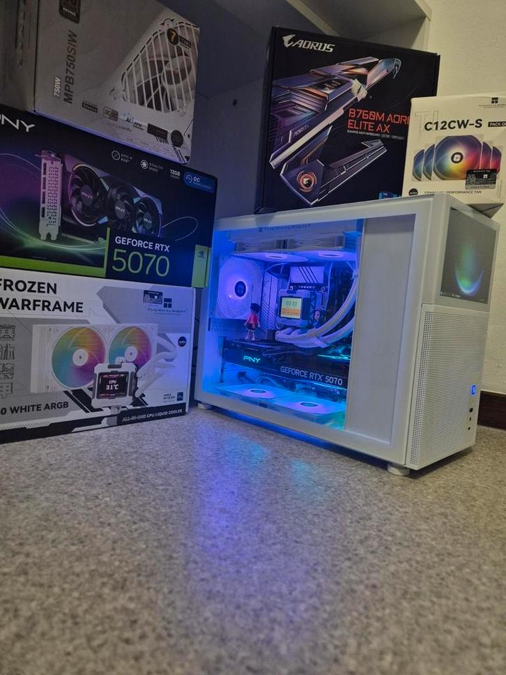 HighEnd Gaming Pc RTX 5070 intel I5 13th 32GB DDR5 Garantie, Computers en Software, Desktop Pc's, Zo goed als nieuw, SSD, 32 GB