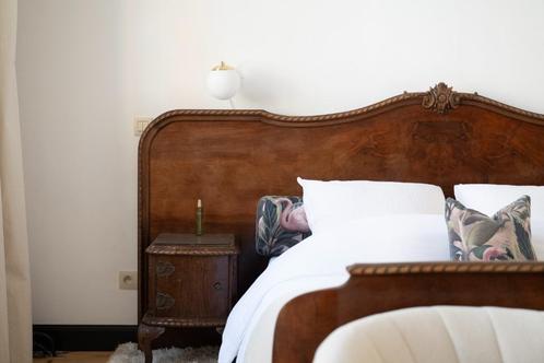 Antieke slaapkamer in kerselaar, Huis en Inrichting, Slaapkamer | Bedden, Gebruikt, Tweepersoons, Overige maten, 200 cm, Hout