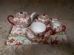1 persoons Chinees theeservies + dienblad. Gestempeld, Antiek en Kunst, Ophalen of Verzenden