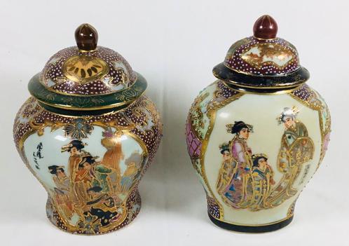Satsumo Vintage porseleinen kruiden gembervaasjes, Antiek en Kunst, Curiosa en Brocante, Ophalen of Verzenden
